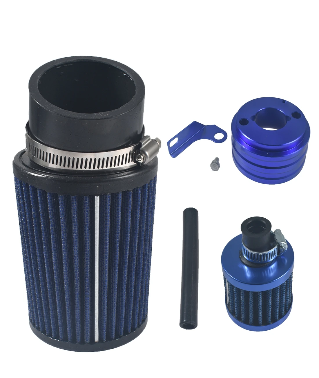 Blue 62mm 12mm Air Filter With Adapter Kit For Predator 212cc 79cc Coleman CT200U 6.5 Hp Engine Mini Bike Go Kart