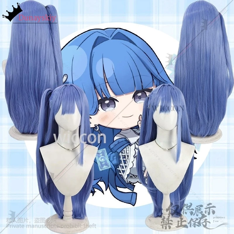 

Anime Game NIKKE：The Goddess Of Victory Cosplay Arcana Costume Synthetic Hair Long Blue Ponytail Wigs Kawaii Japanese Girls-코스프레