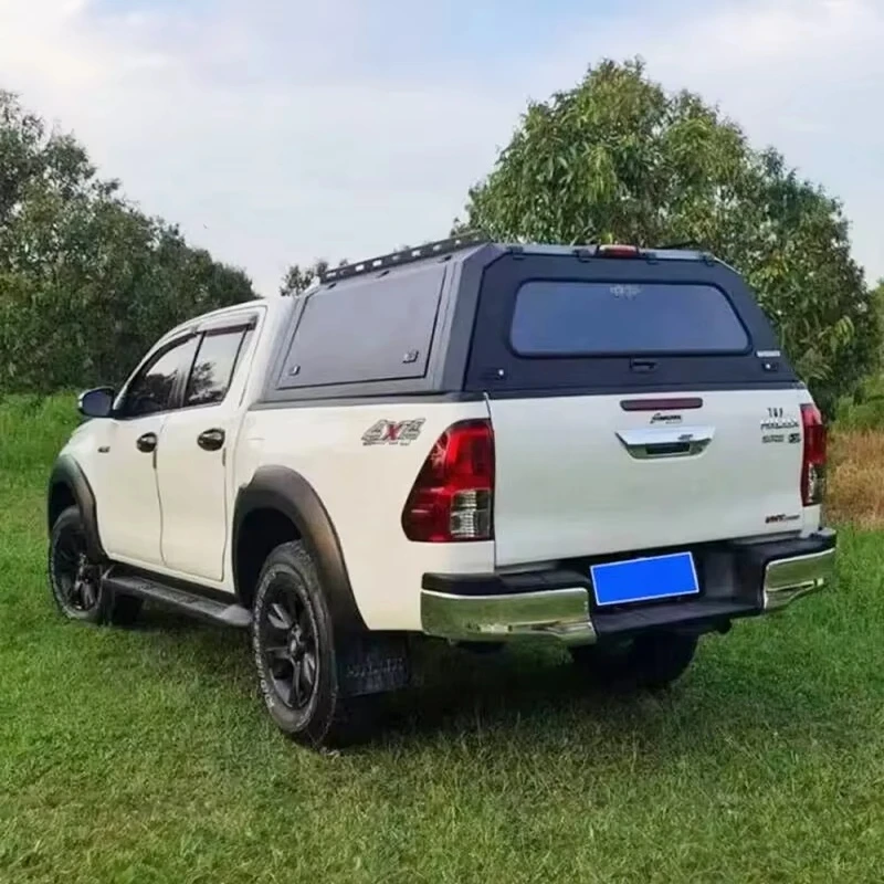 

Universal Black Aluminum Pickup Canopy Hardtop Low-Profile Truck Bed Topper for Ram 1500/Gladiator & Tailbox Design