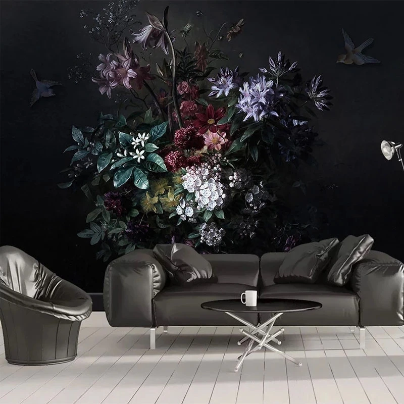 mural-de-foto-personalizado-3d-flor-de-lirio-preto-quarto-retro-papel-de-parede-sala-de-estar-sofa-tv-fundo-parede-restaurante-tecido