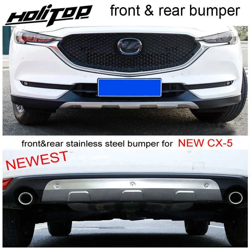 stainless steel skid plate bumper guard protection for Mazda new CX-5 2017-2022,2PCS/set,quality guarantee,necessary for new car