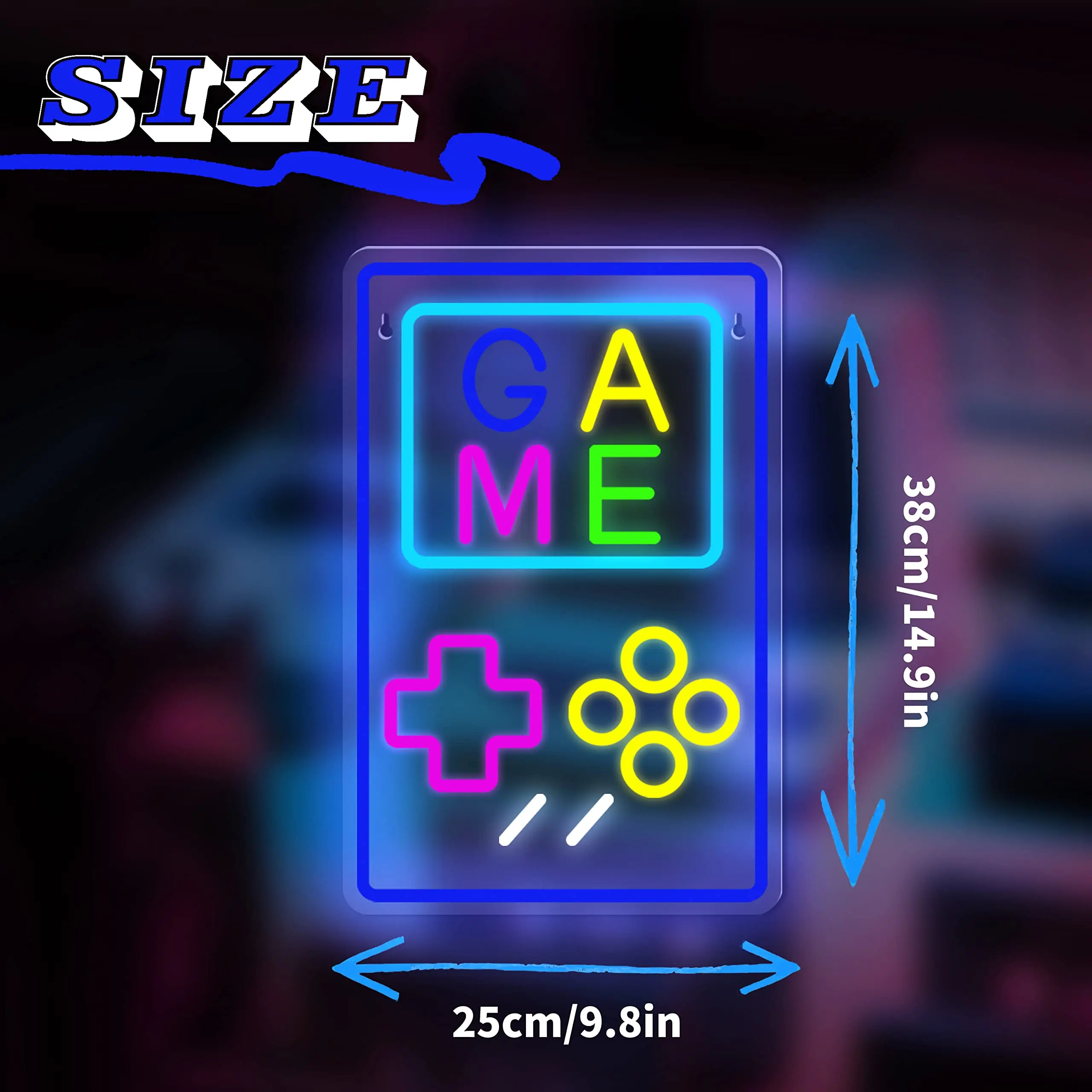 Imagem -05 - Gaming Neon Led Sign Wall Decor Night Lights Gamer Boys Decoração do Quarto Internet Festa Bar Clube Gamer Boys