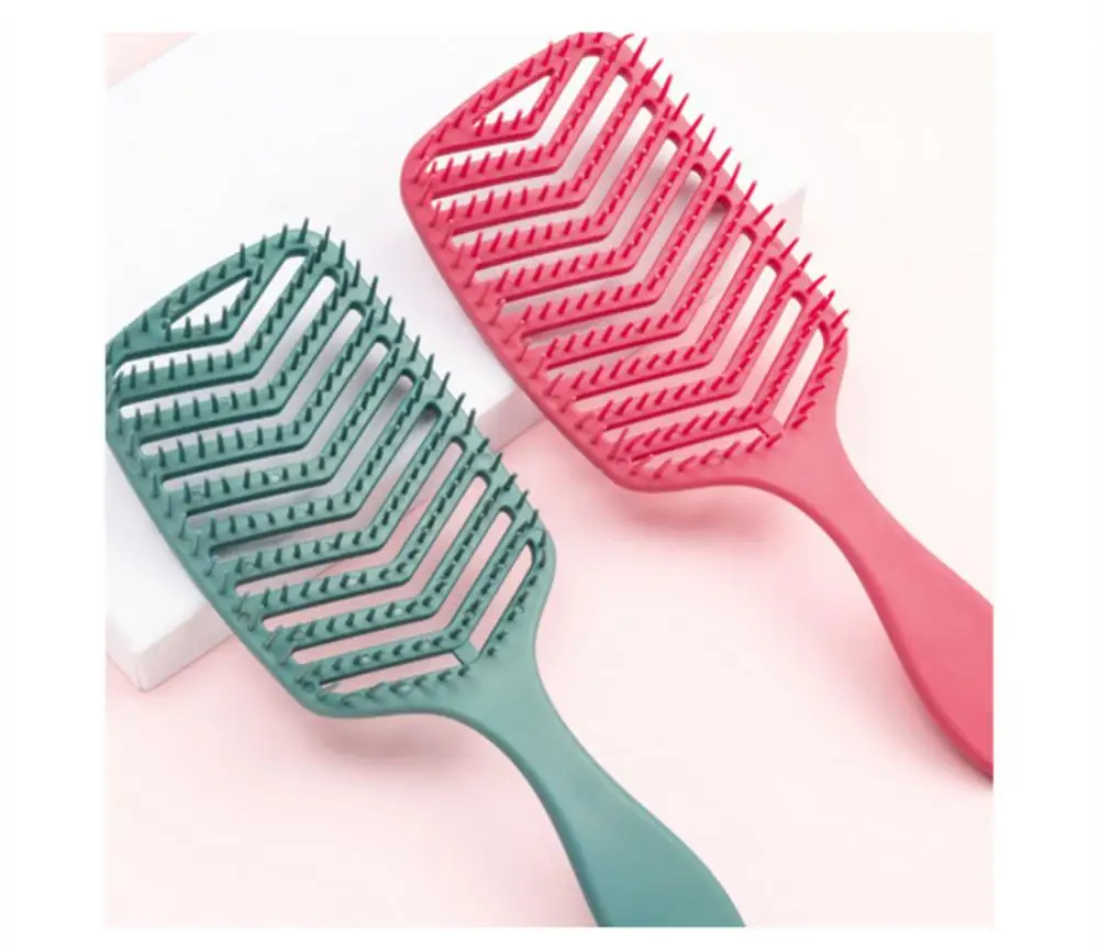 

Hair Styling Tool Hairdressing Hollow Big Plate Comb For Household Women's Modeling Curling Comb Hair Smoothing Massage Comb