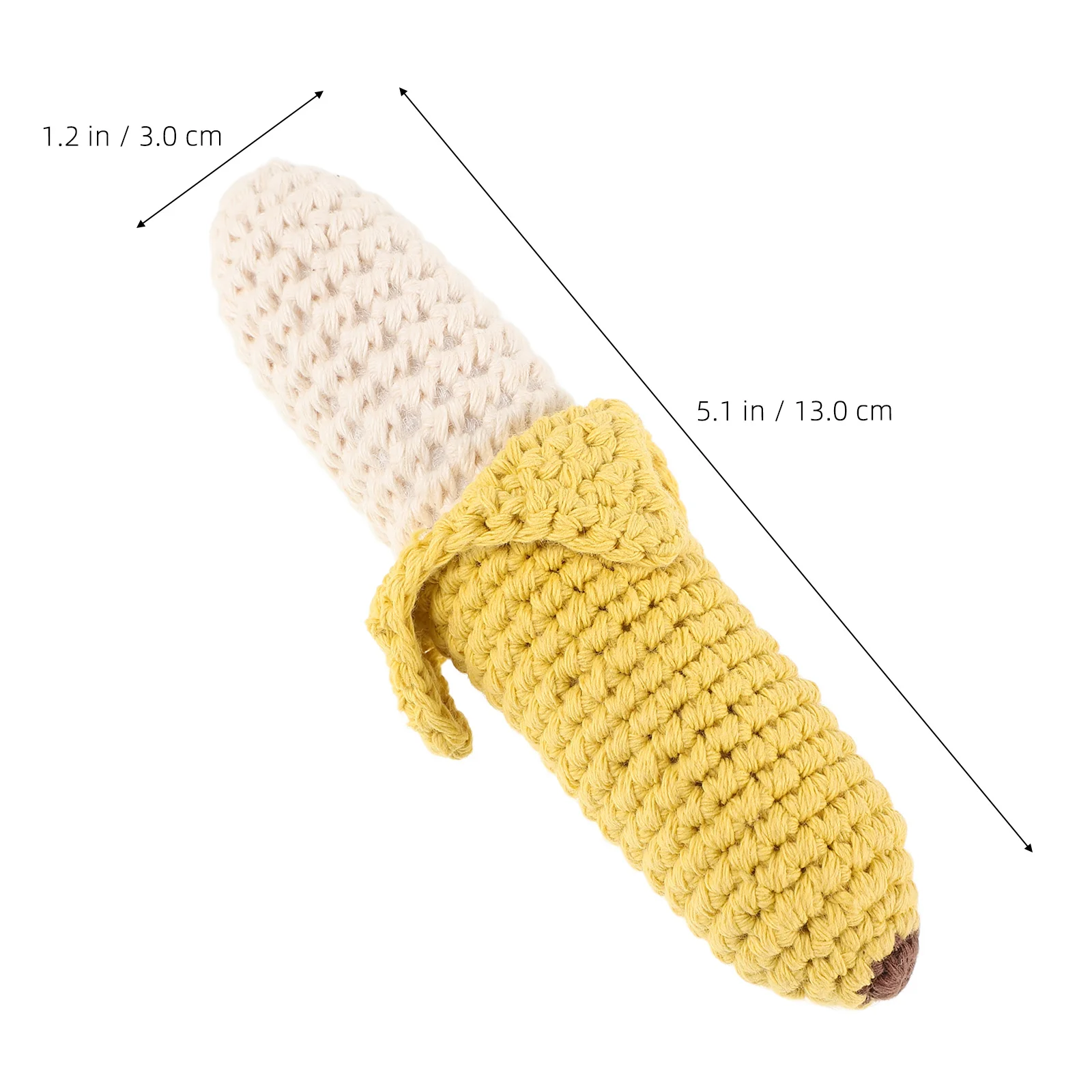 Crochet Banana Soft Safe Teething Soothing Hand Bell Newborn Infant Hand Held Shaker Kids Shaker Bell