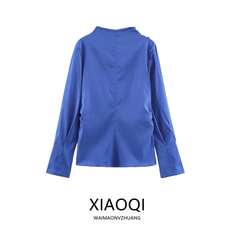 Winter Neuankömmling Damen irt Design Sensation Ele Vielseitig Long Sve Plissee Loose Fit European Sle Faionable