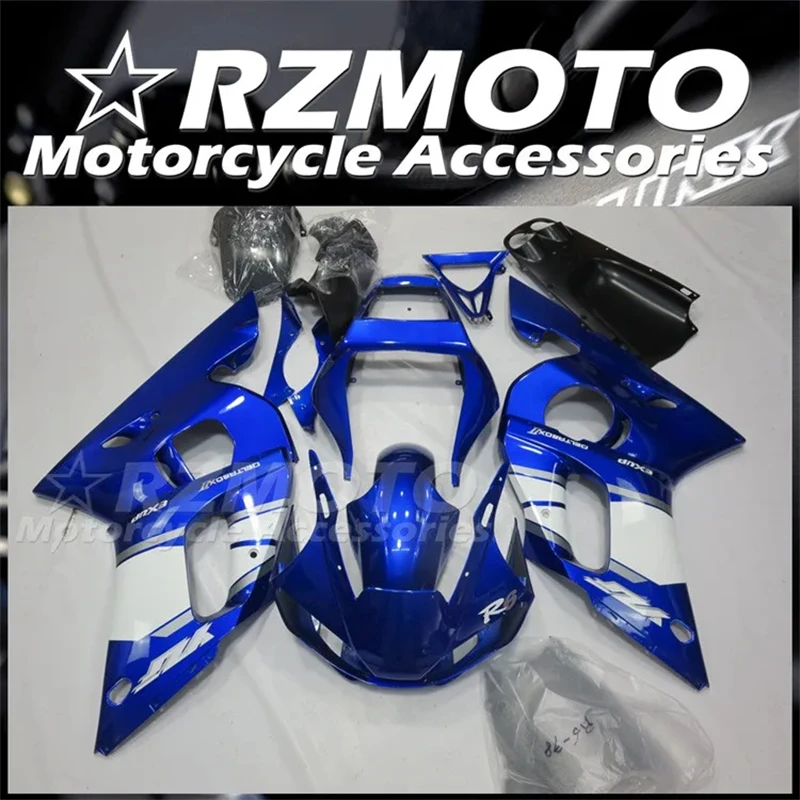 4Gifts New ABS Motorcycle Fairings Kit Fit For YAMAHA R6 1998 1999 2000 2001 2002 98 99 00 01 02 Bodywork Set White Blue Shiny