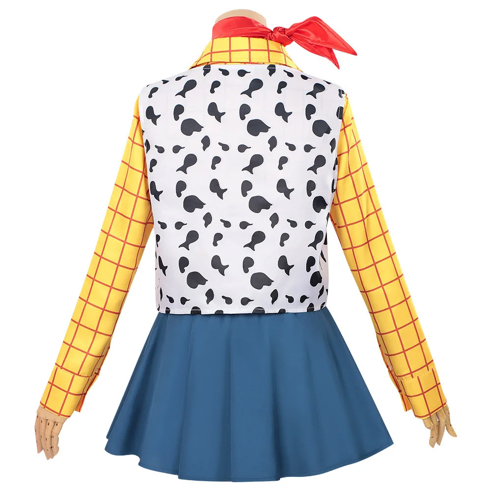 Anime Andy Davies's Toy Woody Jessie Cosplay Costume Western Cowboy Uniform Set Hat Men Women Halloween Party Role Play Outfits view 3