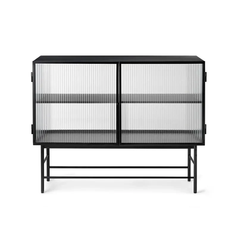 Retro cave wind Changhong glass simple restaurant side cabinet
