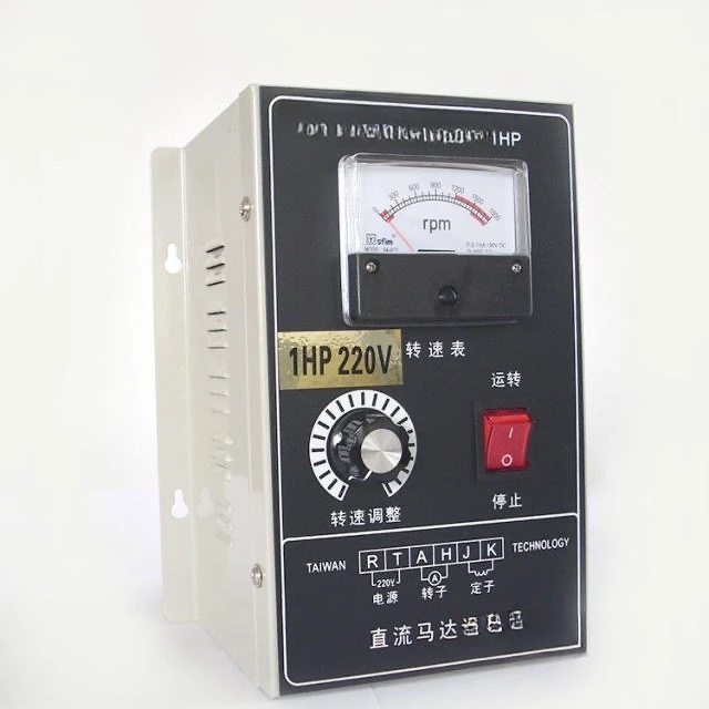 

Настраиваемый регулятор скорости двигателя постоянного тока, вход AC220V, выход DC180V, диапазон скорости 0-1800 об/мин, 1HP-10