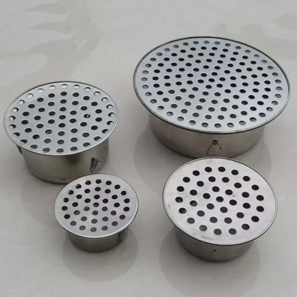 Round Hole Gutter Guard Net Anti-blocking SUS 304 Stainless Steel Drainage Mesh Cover Vent Secondary Drainage