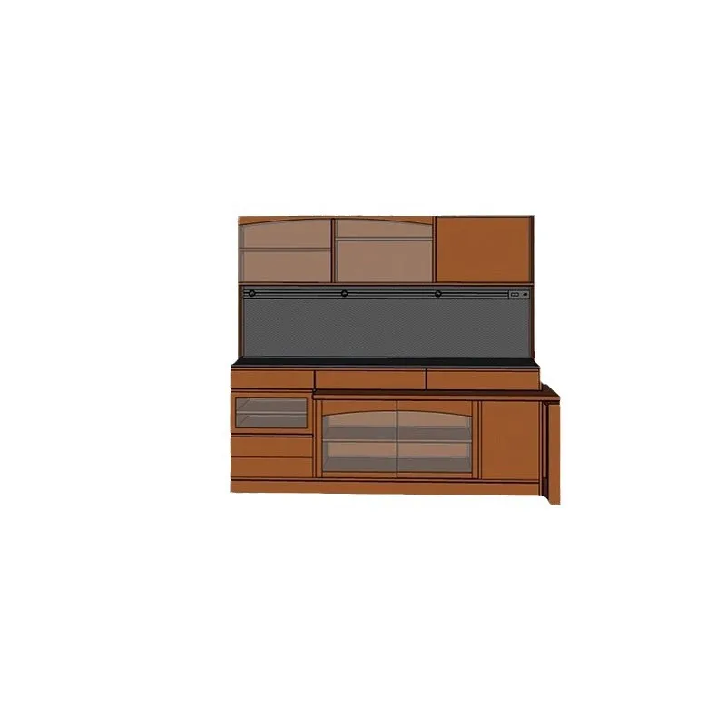 Nordic solid wood cherry wood dining side cabinet dining table integrated small apartment living room wall storage