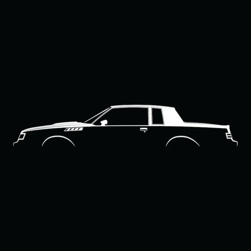 

Buick GNX and Grand National Silhouette 2024 Men T Shirt Casual Racing Car fans Logo Enthusiast T-shirt Graphic Summer Short Sle