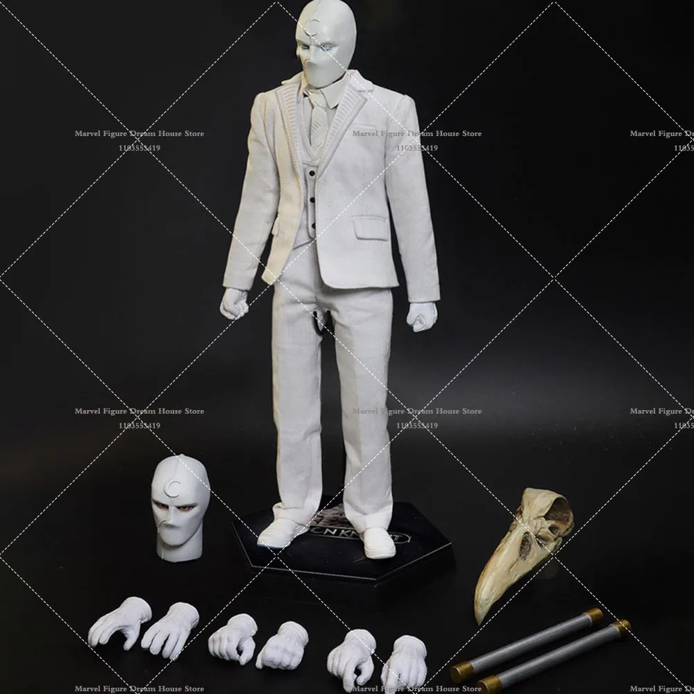 ToyzTruboStudio tts-003 1/6 Scale Collectible Super Hero White Moon Knight 12Inch Male Warrior Full Set Action Figure Model Toys