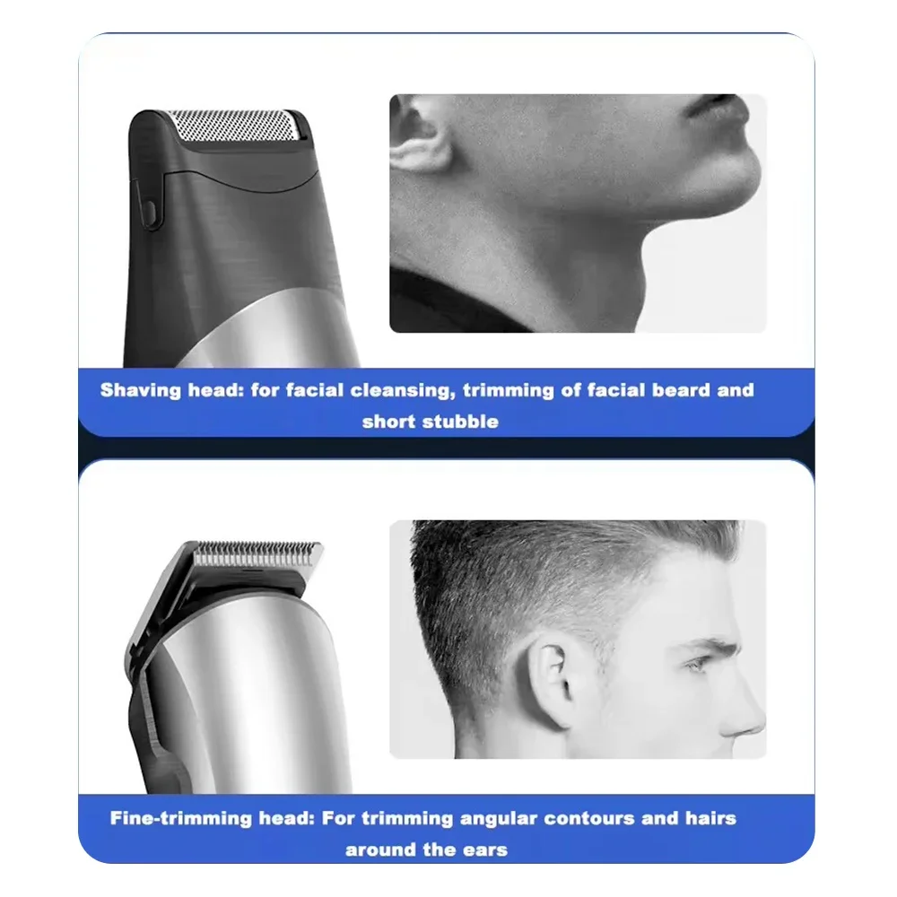 2024 New Electric Rechargeable Hair Trimmers for Men Hair Cut Grooming Set