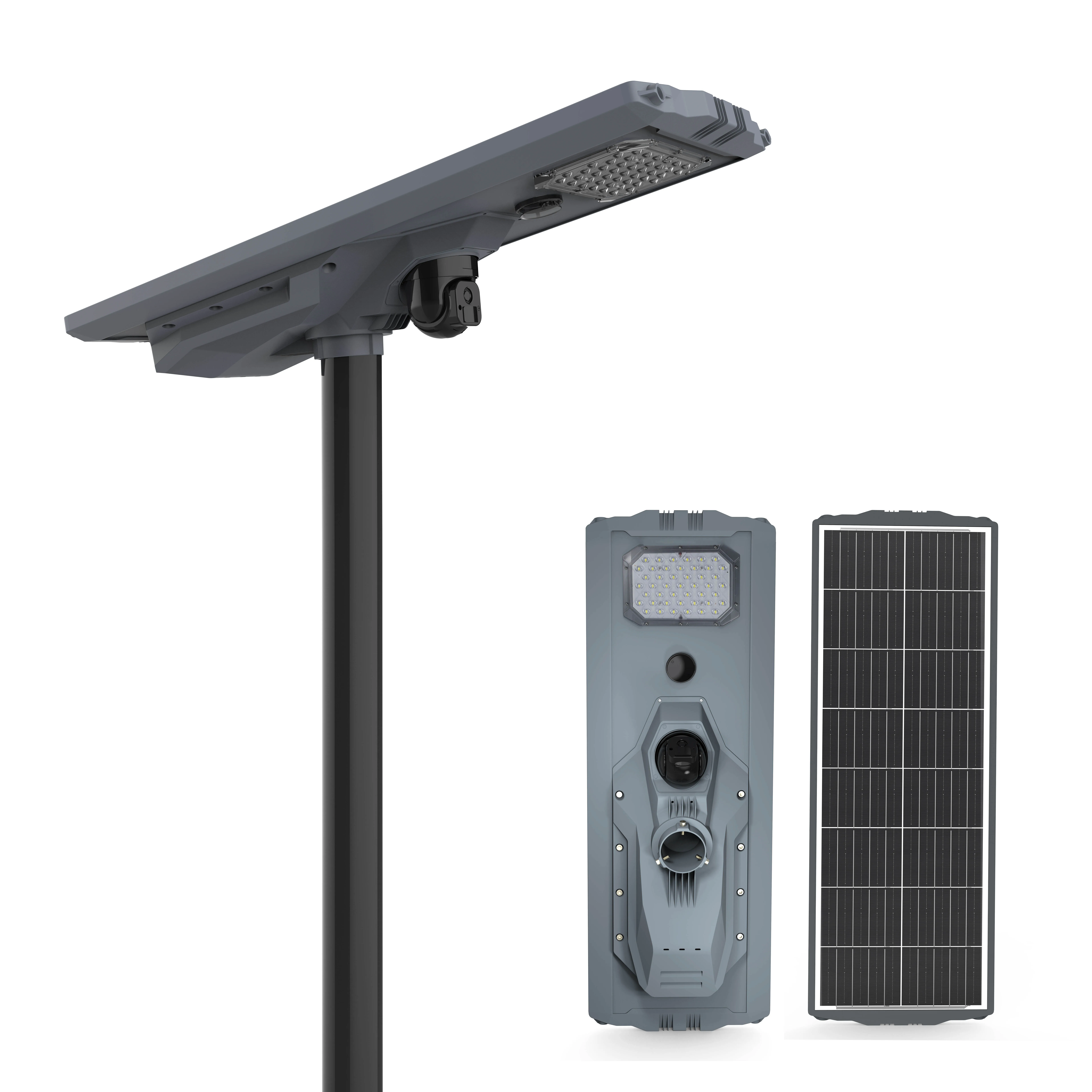 

Smart solar power energy saving led street light outdoor solar light with cctv camera 4g 100W 200W 300W 400W IP65