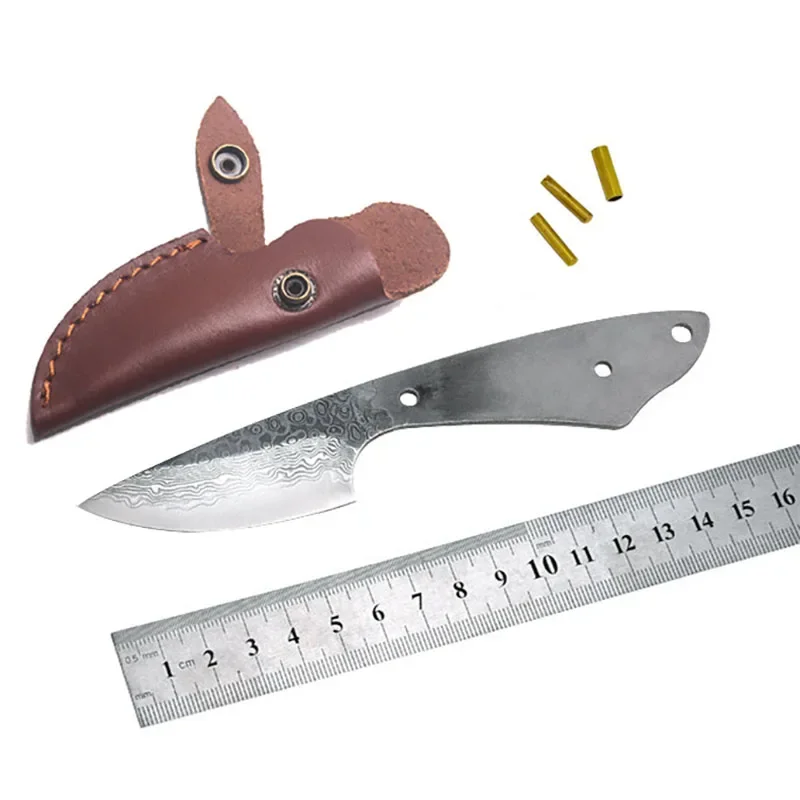

Damascus Steel Home DIY Semi-finished Knife Blank Outdoor Camping Knife Billets Accessories High Hardness Fixed Blade Knife