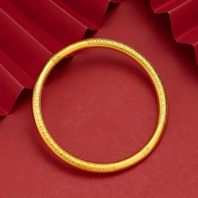 9999 Real Gold 24K Pure Gold Baifu Bracelet Ancient Inheritance Baifu Bracelet Closed Women