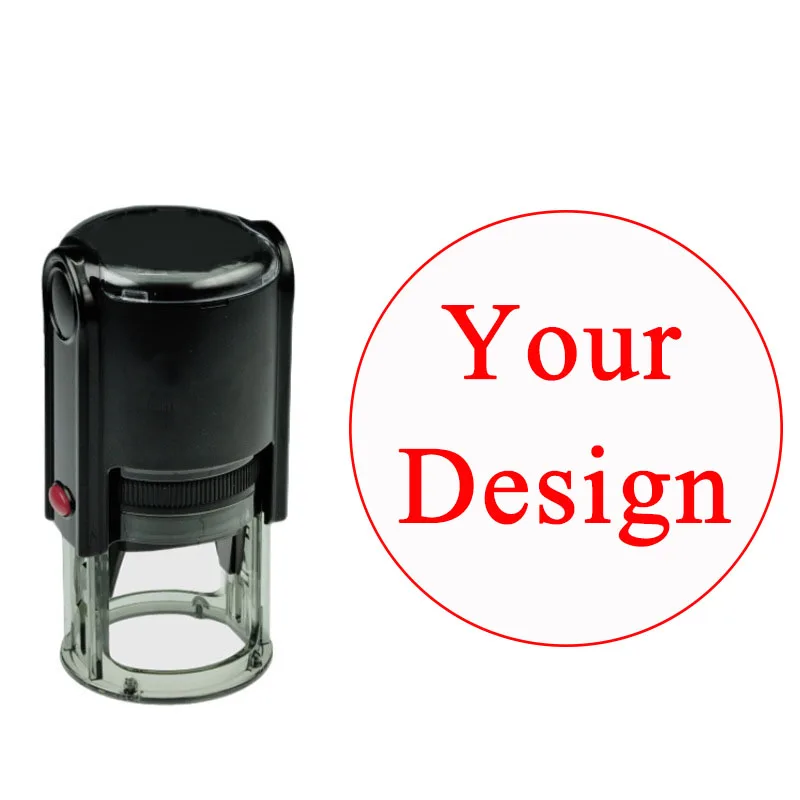 

30mm Round Pattern Custom Self-Inking Stamps Personalized Name Signature Press-type Inking Stamp for DIY Business Card Decor