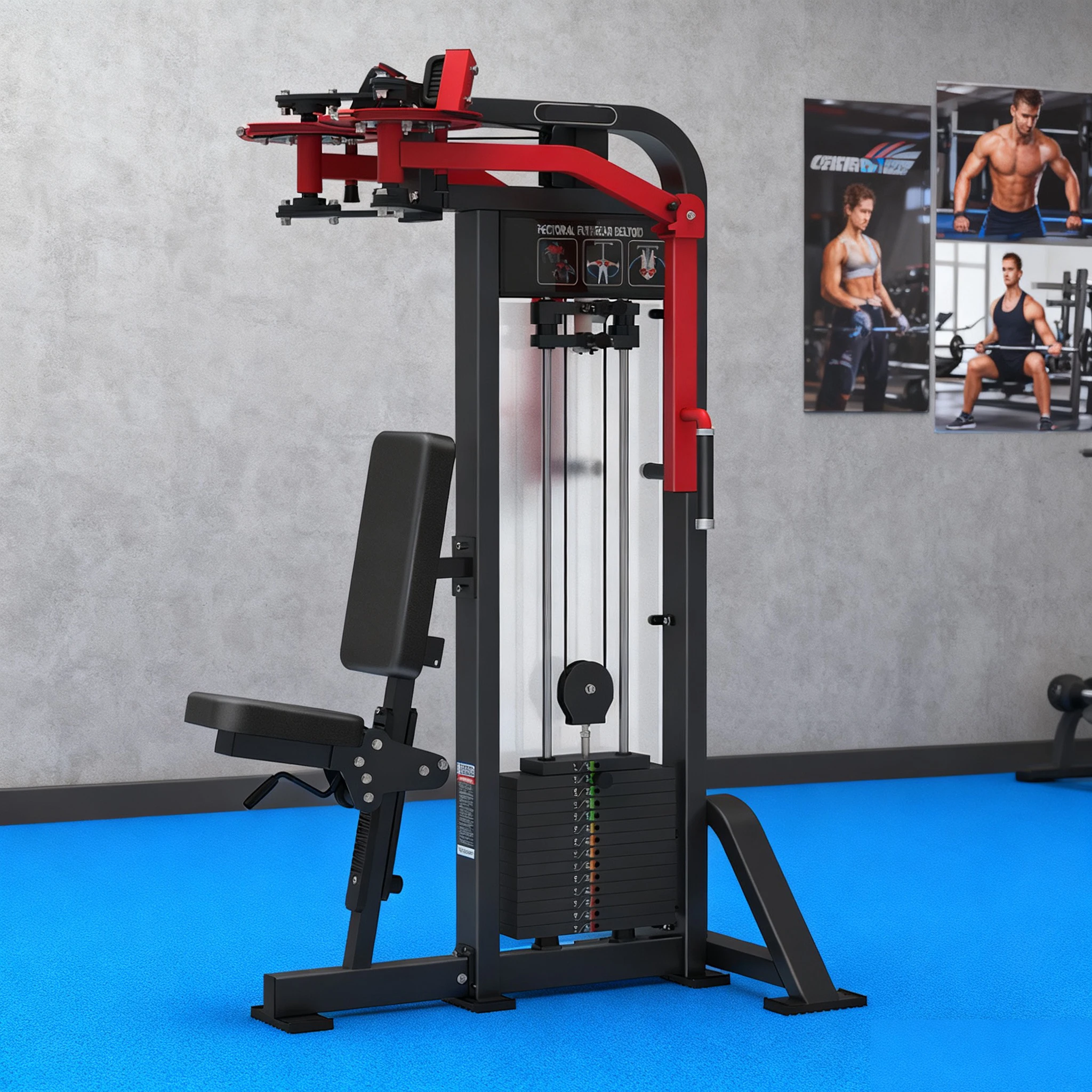 Commercial Gym Equipment Pin Loaded Selection Machine for Strength Training Rear Delt Fly Pec Fly Pectoral Chest Fly