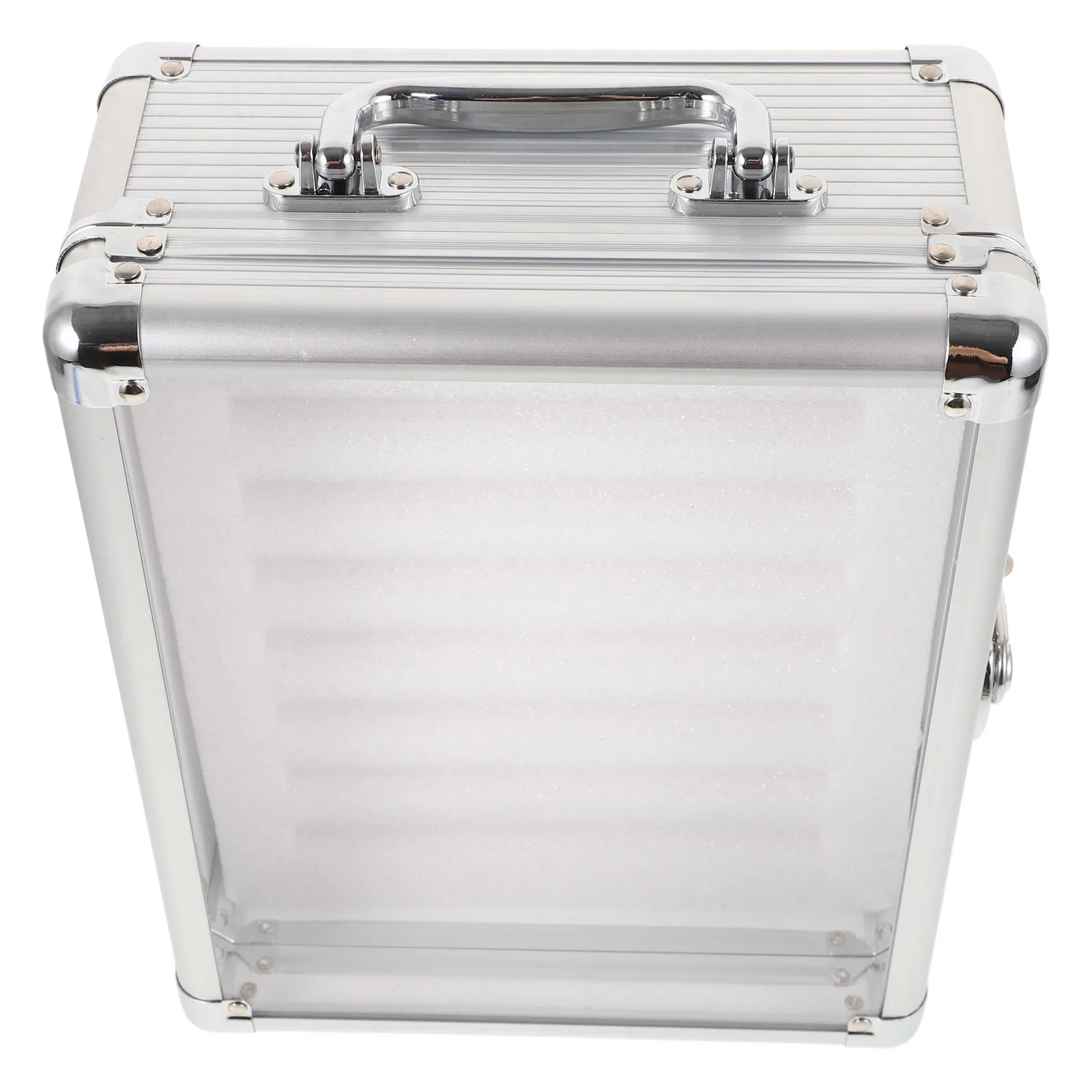 صندوق تخزين معدني منظم متعدد الفتحات مع مقبض للفصول الدراسية والمكتب والمدرسة وحافظة حفظ الهاتف المحمول من سبائك الألومنيوم #6