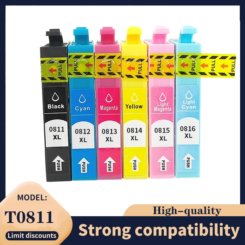 Vilaxh  T0811 - T0816 compatible ink cartridge for epson R295 PHOTO RX590 RX610 RX690 RX695 1410 TX659 TX720WD TX800FW printer