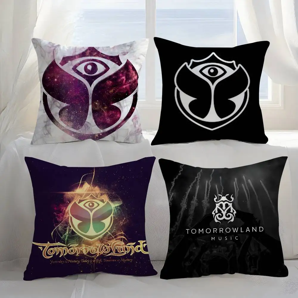 T-Tomorrowlands Music Logo Pillow Case  Plush Fabric Soft  Pillowcase Double Sided Print Cushion Cover Household Gifts