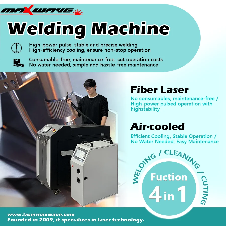 Laser Welding Equipment Handheld Portable Air Cooled for Stainless Steel Carbon Steel Aluminum Iron DIY and Industrial Use
