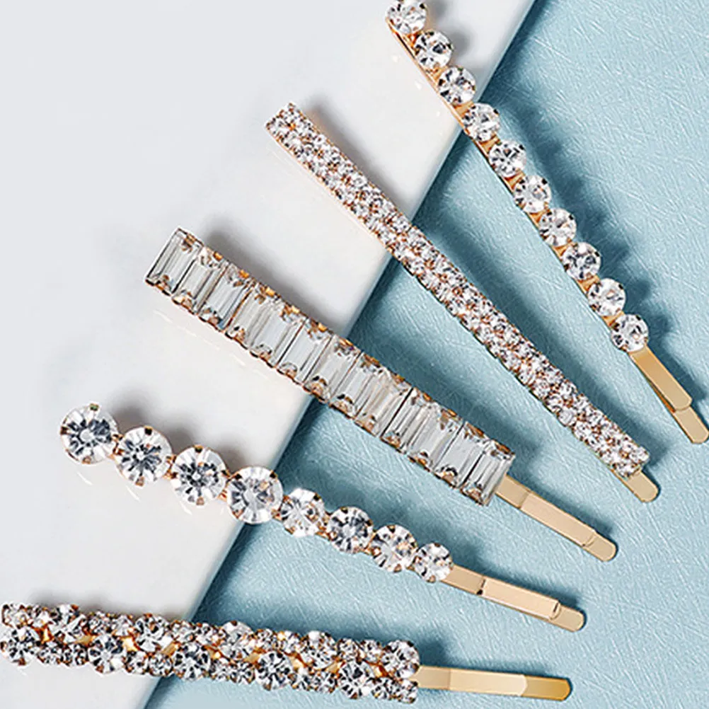 

5 шт. заколок для волос с кристаллами, блестящие заколки для женщин, аксессуары для волос на свадьбу, вечеринку, праздник