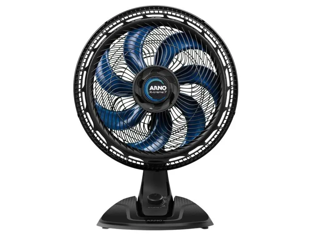 Ventilador de Mesa Arno X-Treme VE70 40cm 7 Pás 3 Velocidades Preto e Azul Escuro - 110V