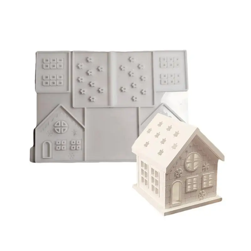 

652F Миниатюрный дом в форме орнамента, гибкая силиконовая форма, инструмент для изготовления ювелирных изделий