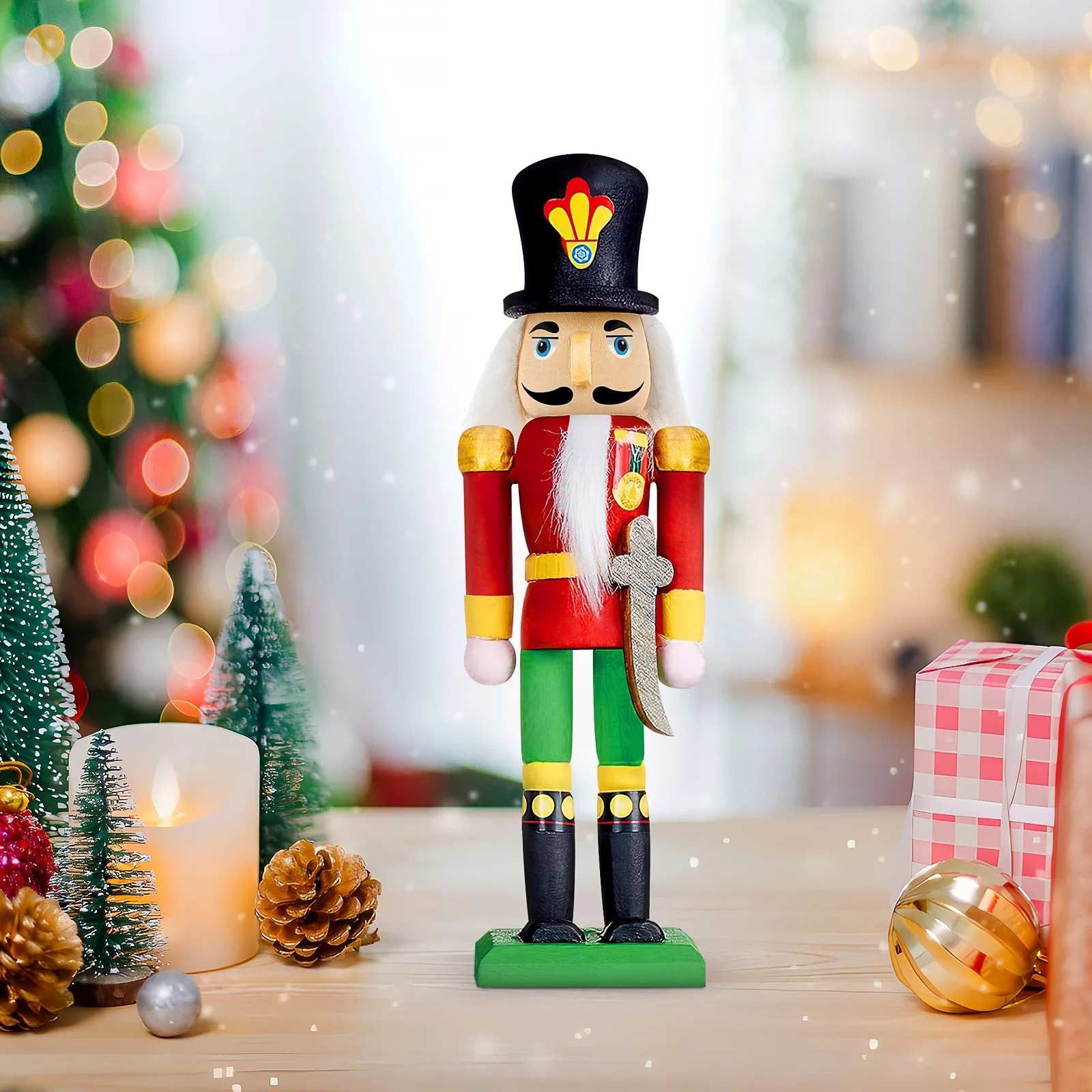 

1Set Nutcracker Puppet Christmas Wooden Soldier DIY Painting Kit Desktop Decoration Painting Ornaments Holiday Craft Nutcracker