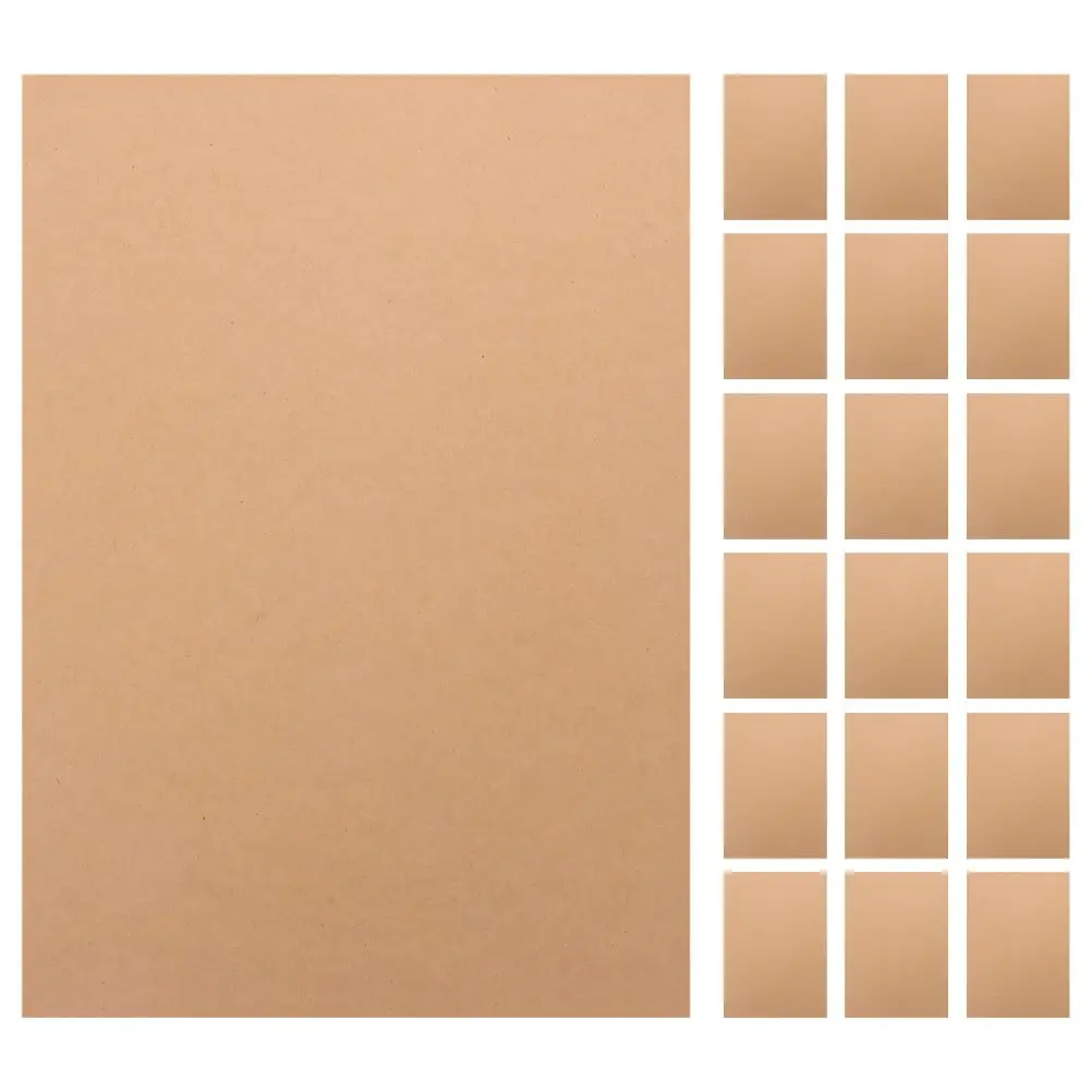 50 Pcs Kraft Cardstock Blank Bussines Cardboard Invited Craft Paper Business Brown