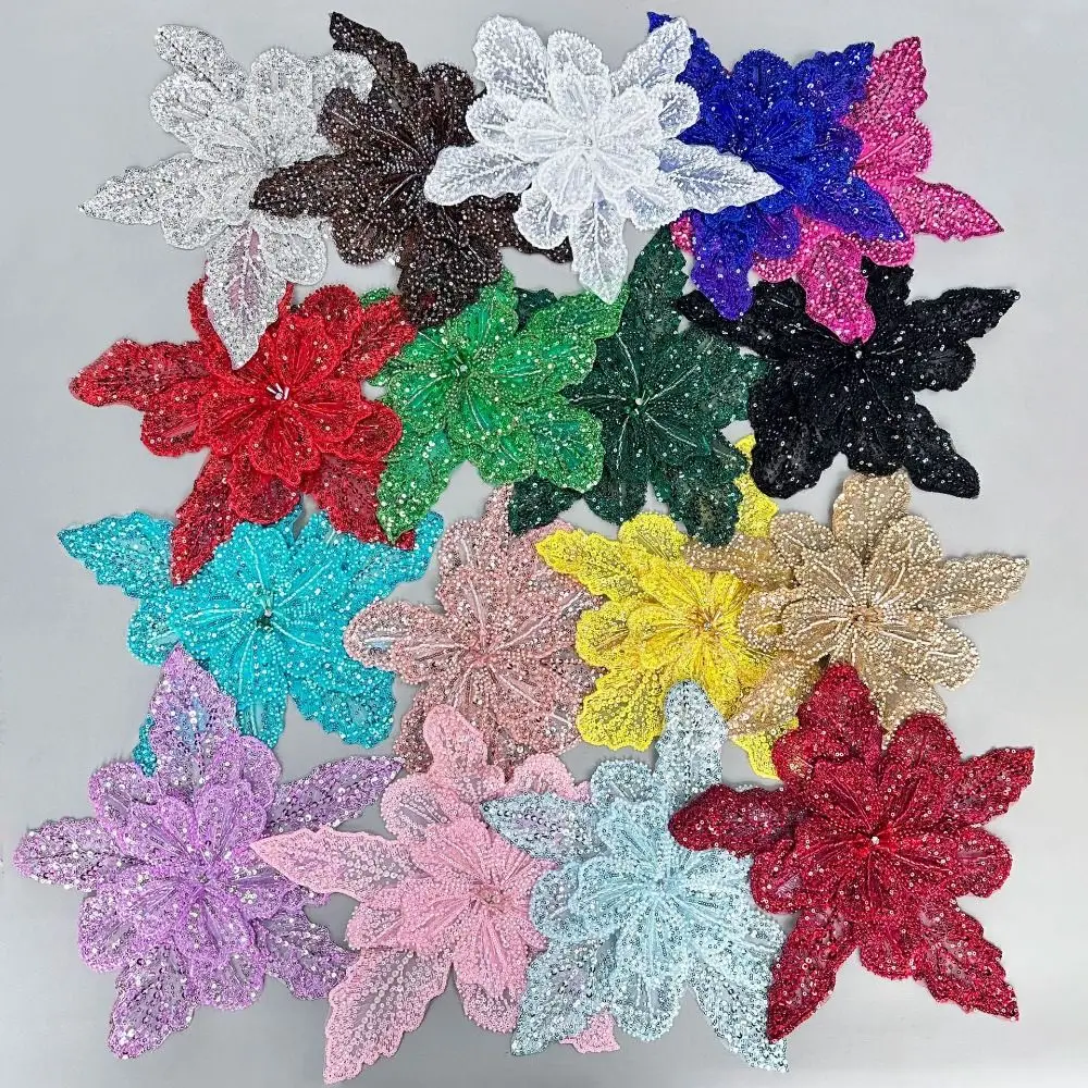 Polyester fibre Chest Flower Embroidery Children's Clothing Dress Decoration Multi-layer Sequin Women's Clothing