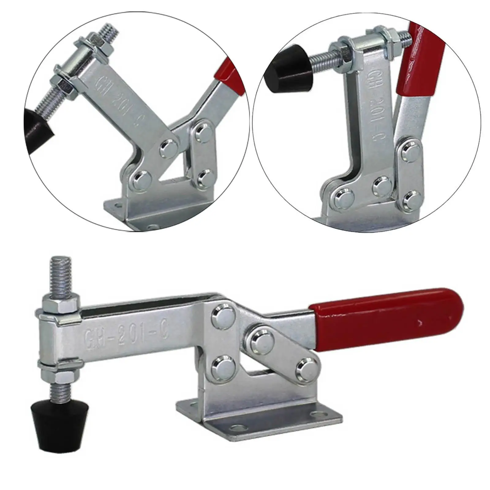3x Horizontal Clamp Carpentry Quick Release AntiSlip Premium Toggle Clamp