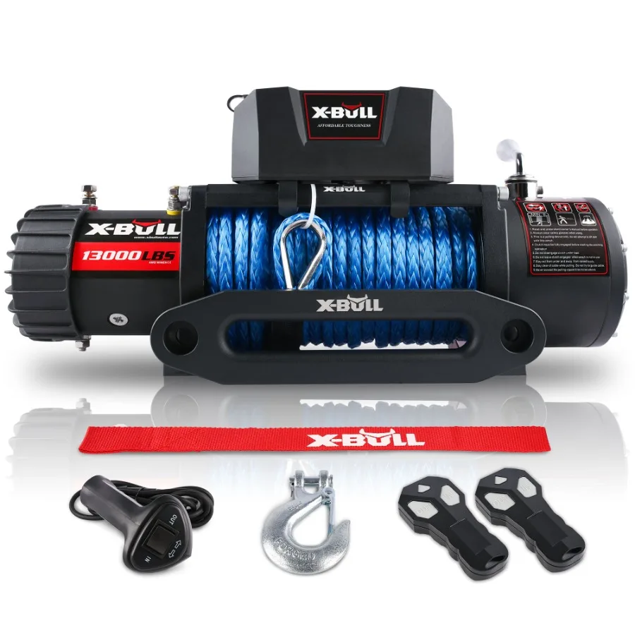 

XBULL ELECTRIC WINCH 13000 LBS 12V SYNTHETIC BLUE ROPE UPGRADE