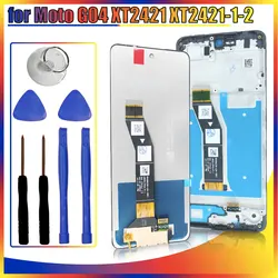 New Tested LCD for Motorola Moto G04 XT2421 LCD Display Touch Screen Digitizer Replacement for Moto G04 XT2421-2 LCD With Frame