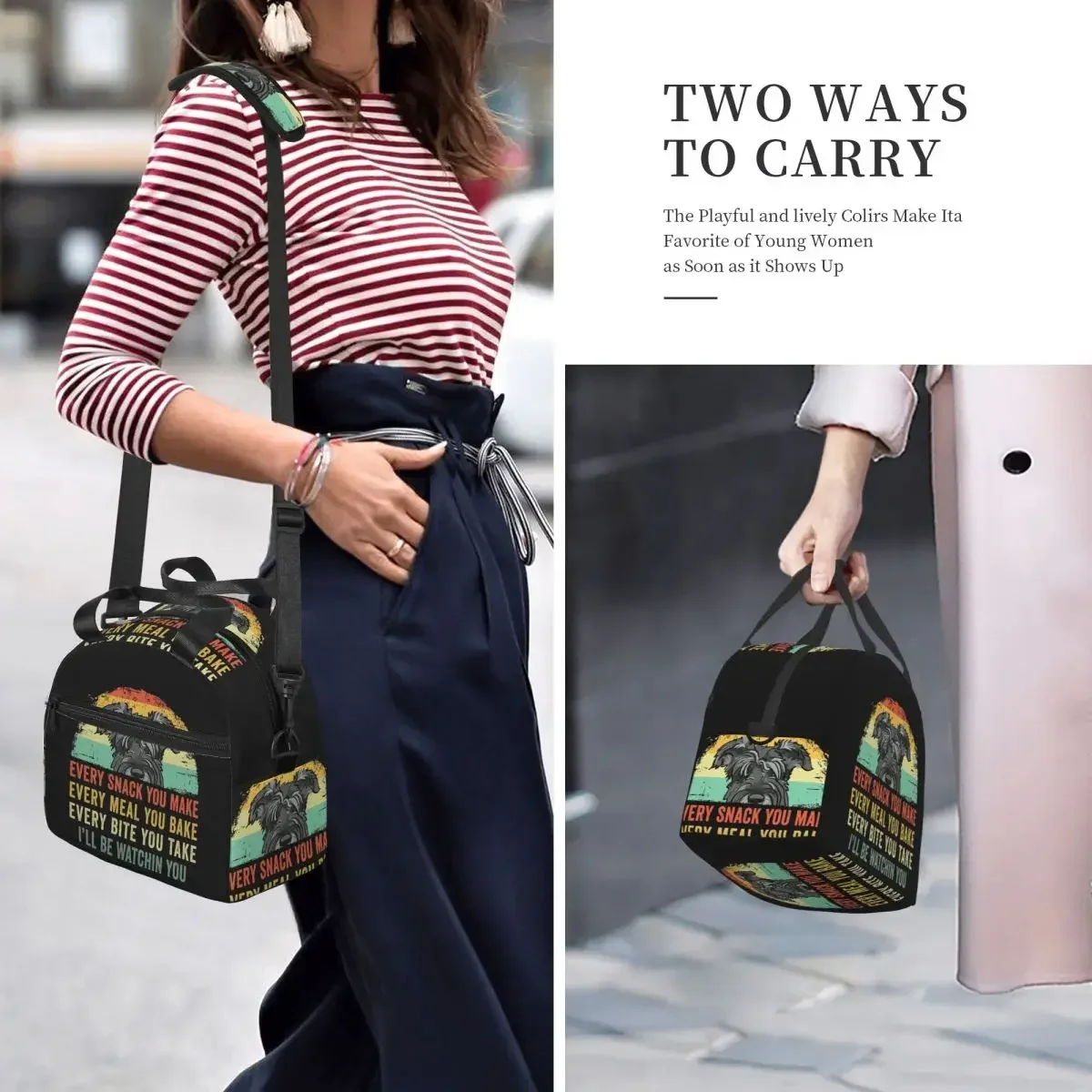 

Snack You Make Lunch Bags Insulated Bento Box Lunch Tote Picnic Bags Cooler Bag for Woman Kids