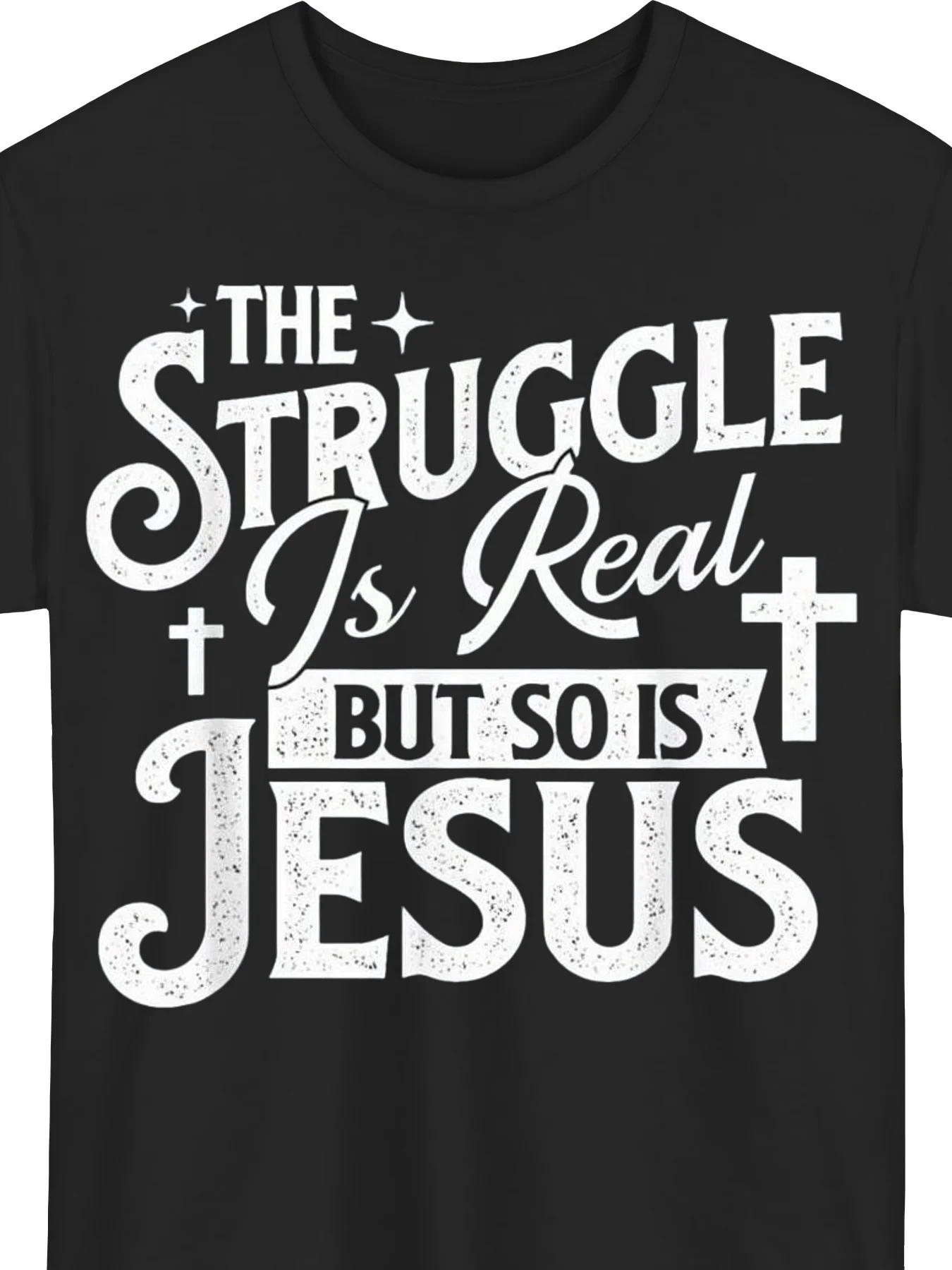 Plus Size, The Challenge Is Real, But So Is Christian Faith - T-Shirts, Plus Size Men'S Summer Clothing, Plus Size Summer Tops, Plus Size Men'S Tops And Shirts, Shipped from Local Warehouse