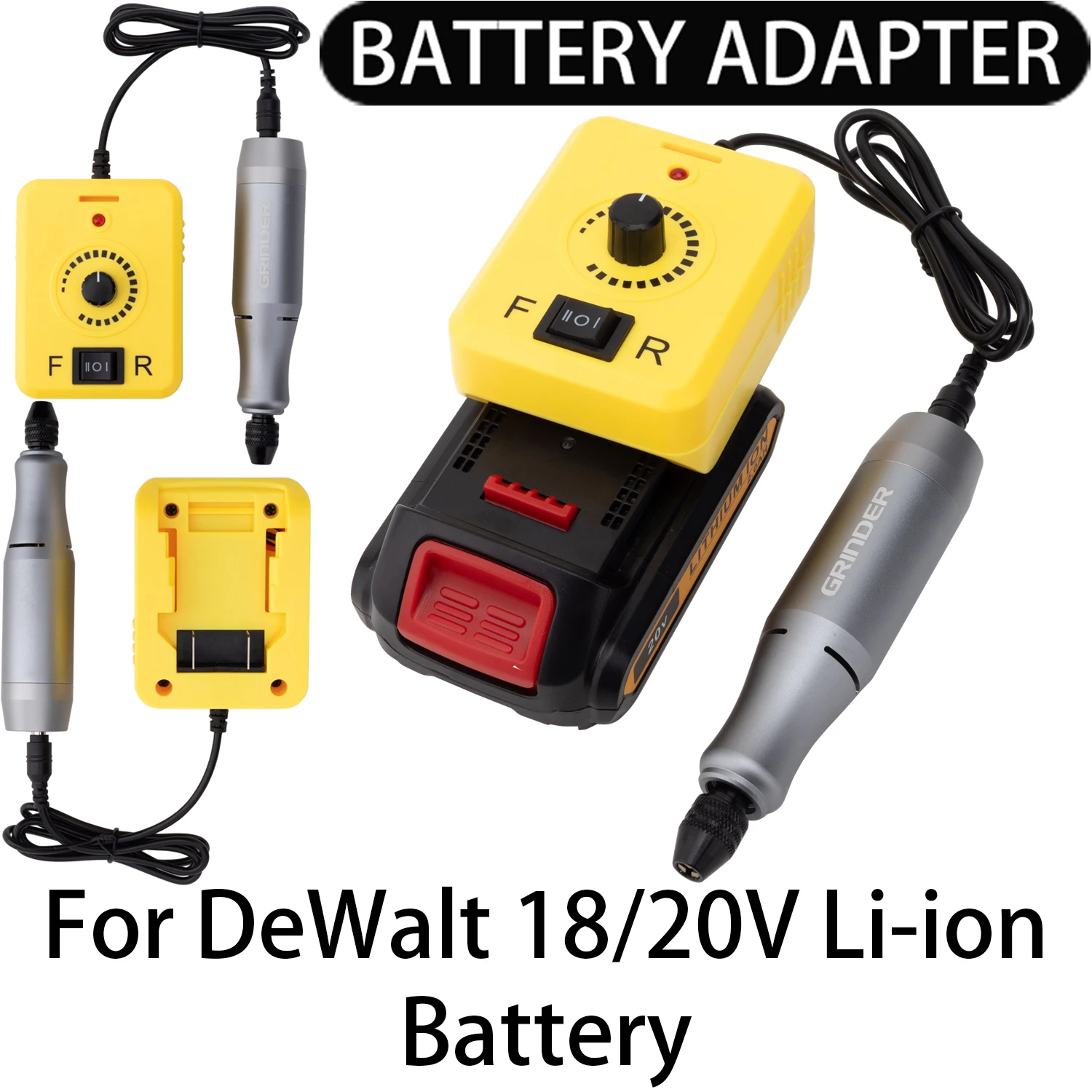 

Адаптер для литий-ионного аккумулятора DeWalt 18/20 В, адаптер-переходник для шлифовальных инструментов, аксессуары для электроинструментов