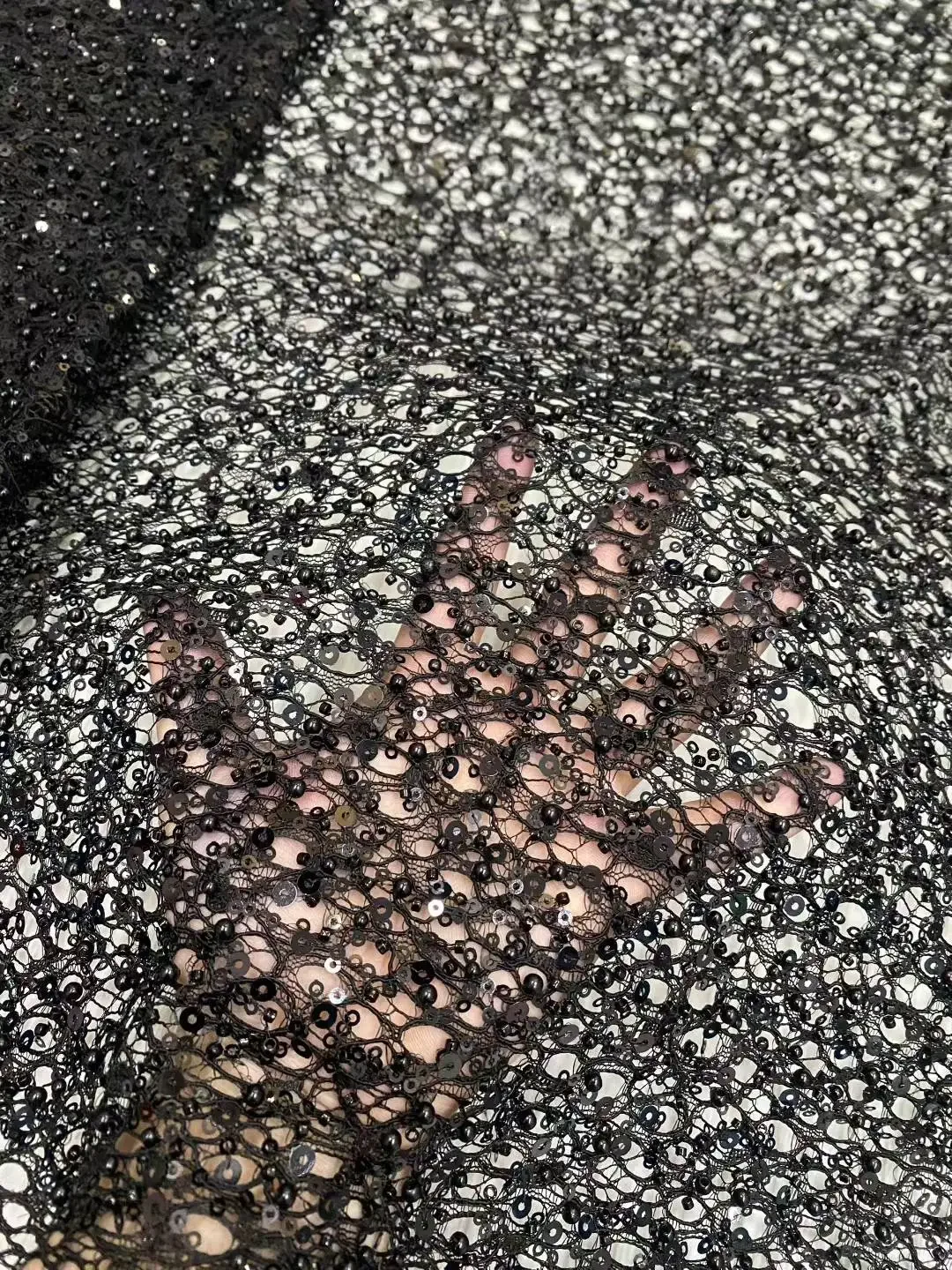 Rede de tule tecido de renda africana renda frisada 2025 alta qualidade ouro nigeria tecidos de lantejoulas para vestido de noite de casamento costura sz818