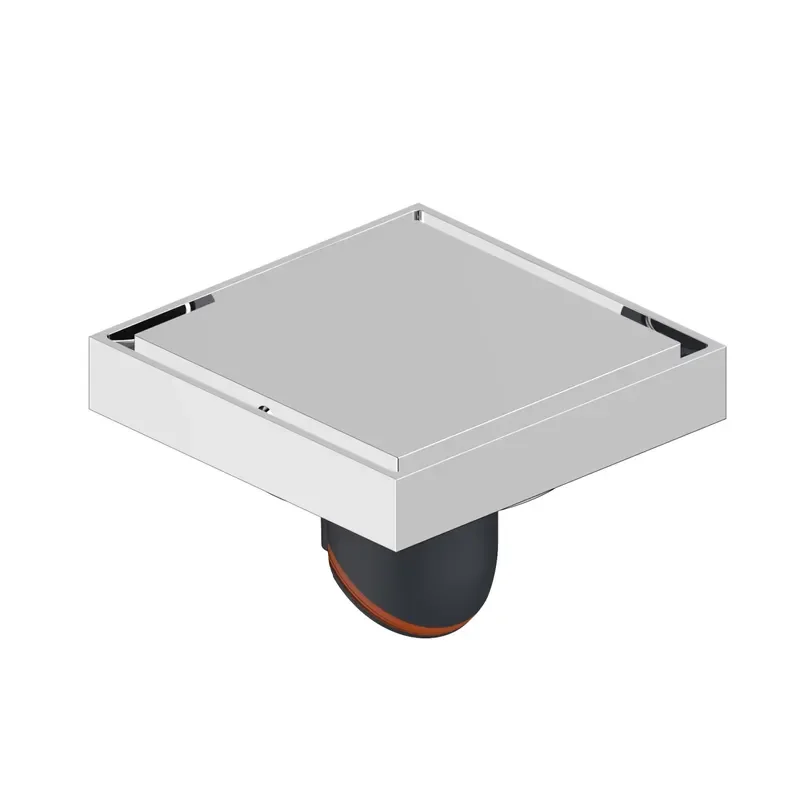 Modern Square Floor Drain 10x10cm Chrome Plated Copper Bathroom Shower Deodorant Anti Clog Corrosion Resistant Easy Clean