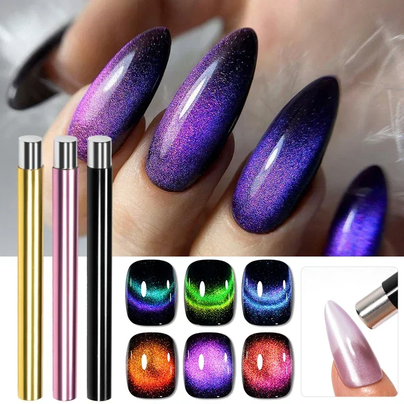 3D Kat Magnetische Nail Art Pen 3 Kleuren Sterke Magnetische Stok voor DIY Gel Polish Nagels Schilderen - UV Gel Magic Manicure Gereedschap