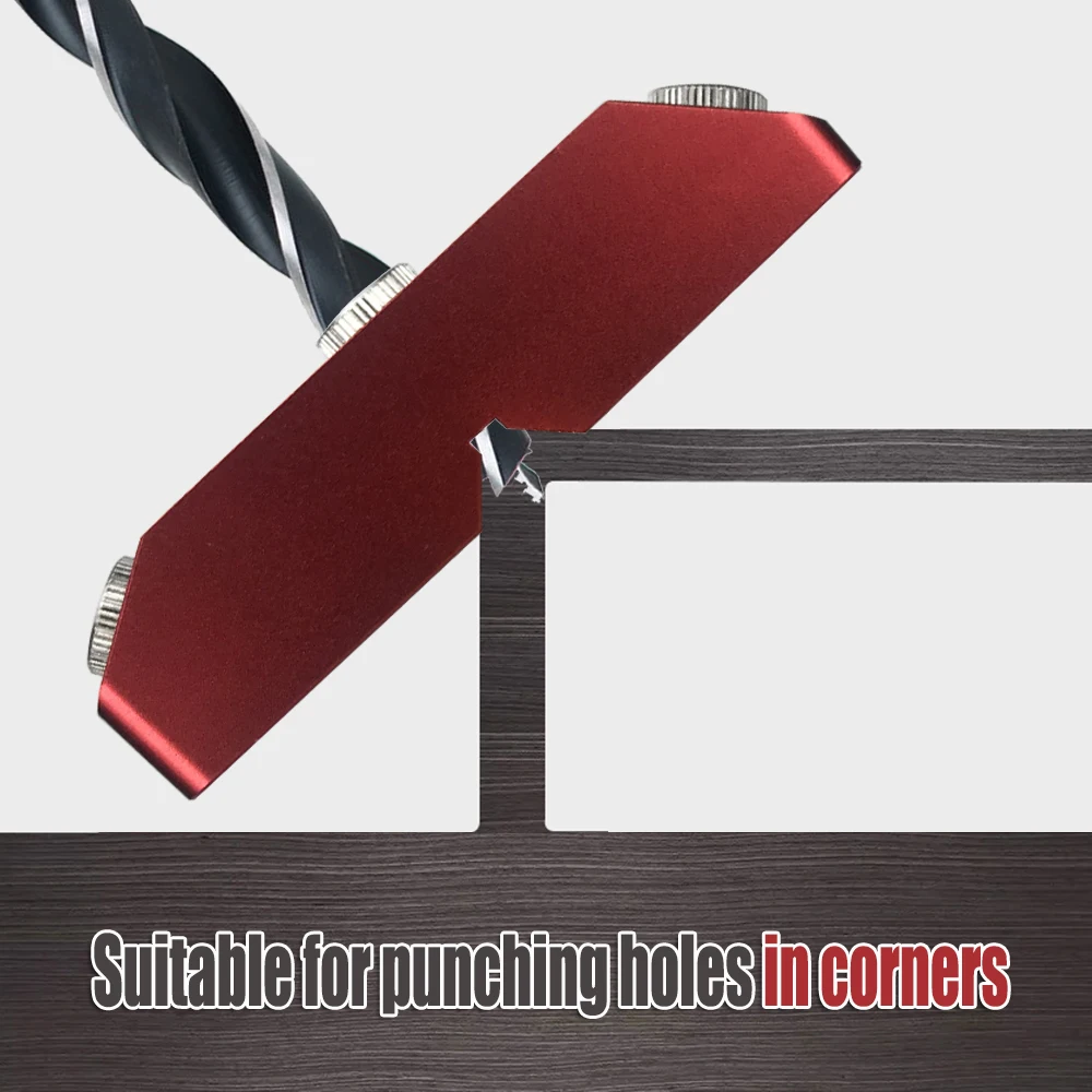 ใหม่ 30/45/90 องศามุมกระเป๋าเฉียง Jig อังกฤษเจาะท่องเที่ยว Dowel Jig Kit เจาะไม้ Locator เอียงปลั๊ก Jig