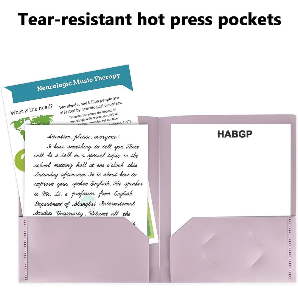 File Folders With Pockets Macaron A4 Document Storage Bags Information Folder File Collection Book School Office Supplies