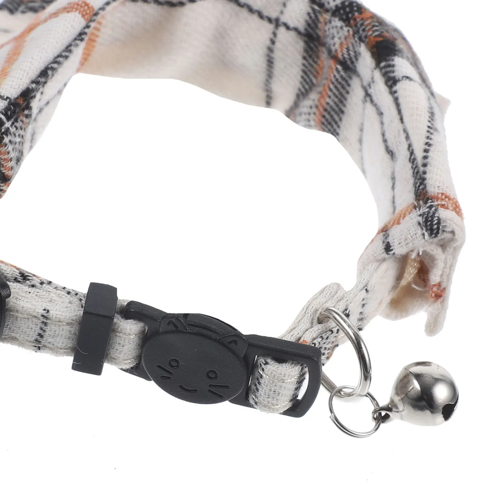 

Plaid Print Cat Collar With Bell Adjustable For Small Large Cats Pet Neckwear Decorative Kitten Collars Comfortable