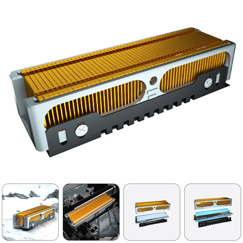 1 قطعة SSD بالوعة الحرارة سبائك الألومنيوم والنحاس يميل دليل الرياح مشعاع عالي الكفاءة للحالة الصلبة واحدة أو مزدوجة الجوانب