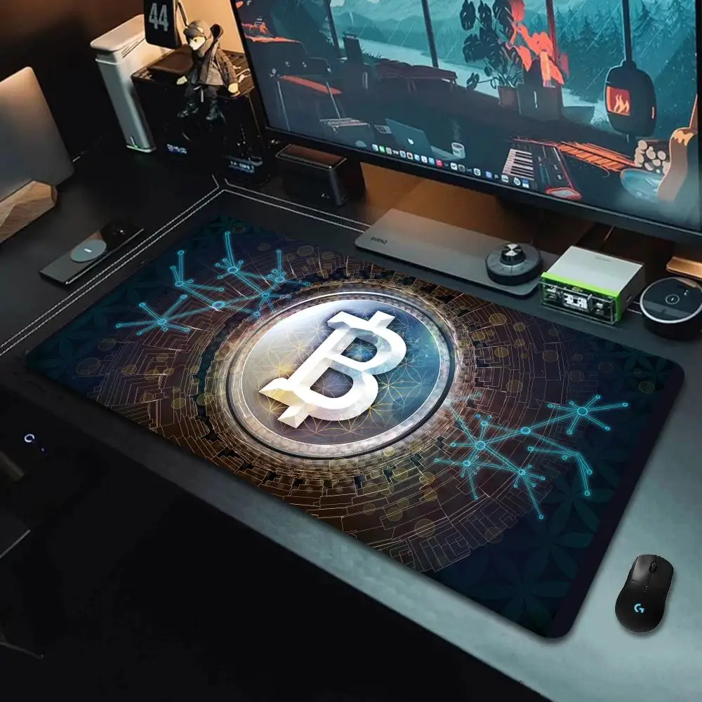 Durable Hot mouse pad Bitcoin Gaming Accessories HD Print Mouse Pad Non-Slip Rubber Gamer Mouse Mat Computer Mousepad Deskmat