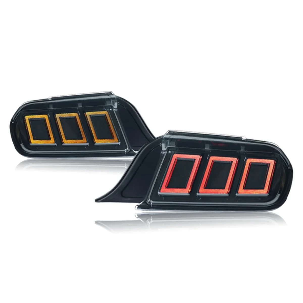 

Автомобильные задние фонари для Ford Mustang 2015-2021, светодиодные задние фонари, дневные ходовые огни, динамические указатели поворота, автомобильные аксессуары