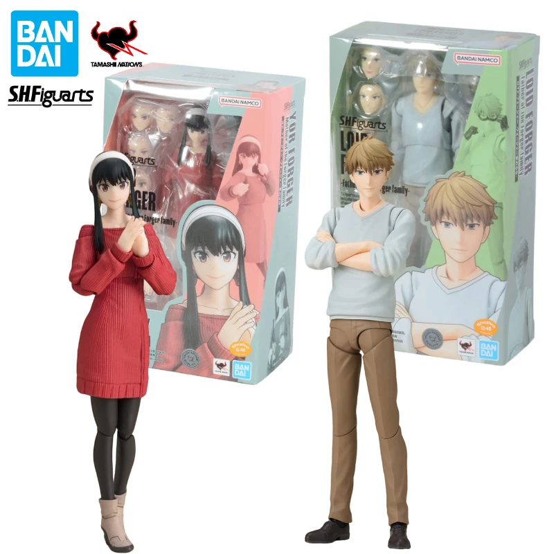 

In Stock Bandai SHF SPY×FAMILY Loid Forger Yor Forger Lounge Wear Animation Action Figure Toy Gift Model Collection Hobby