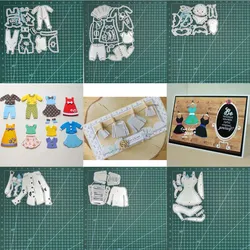 Boys girls body clothes skirts Metal Cutting Dies Stencils Die Cut DIY Scrapbooking Album Paper Card Embossing
